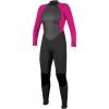 O’Neill Women’s Reactor-2 3:2mm Back Zip Full Wetsuit, Lightweight Warmth with Good Flexibility for Surfing, Paddleboarding, Kayaking(Black/Berry)