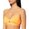 Seafolly Women’s Active Hybrid Bralette Bikini Top Swimsuit with Center Keyhole Detail(Active Cantaloupe)