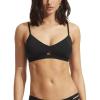 Seafolly Women’s Active Hybrid Bralette Bikini Top Swimsuit with Center Keyhole Detail(Eco Collective Black)