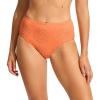 Seafolly Women’s High Waisted Full Coverage Low Legline Bikini Bottom Swimsuit(Lulu Melon)