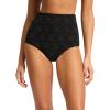 Seafolly Women’s High Waisted Full Coverage Low Legline Bikini Bottom Swimsuit(Marloe Black)