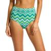 Seafolly Women’s High Waisted Full Coverage Low Legline Bikini Bottom Swimsuit(Neue Wave Jade)