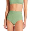 Seafolly Women’s High Waisted Full Coverage Low Legline Bikini Bottom Swimsuit(Second Wave Palm Green)