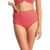 Seafolly Women’s High Waisted Full Coverage Low Legline Bikini Bottom Swimsuit(Sienna Chilli Red)