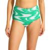 Seafolly Women’s High Waisted Full Coverage Low Legline Bikini Bottom Swimsuit(Wavelength Jade)