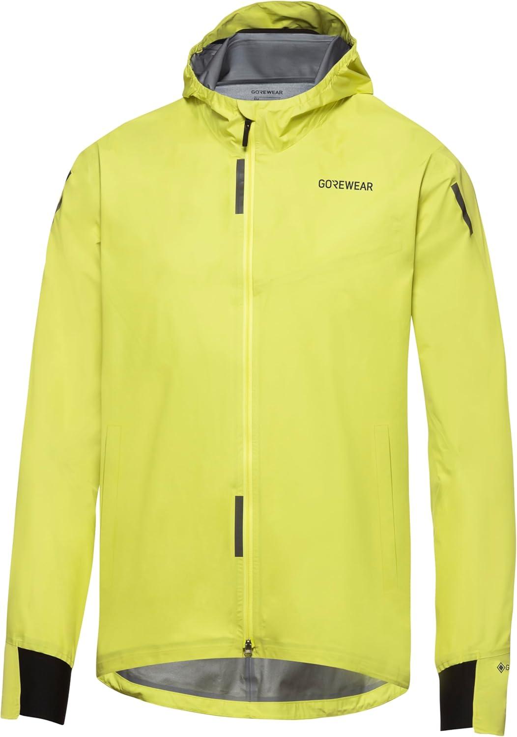 imageGOREWEAR Mens CONCURVE GTX Running Jacket Black MediumLime Yellow