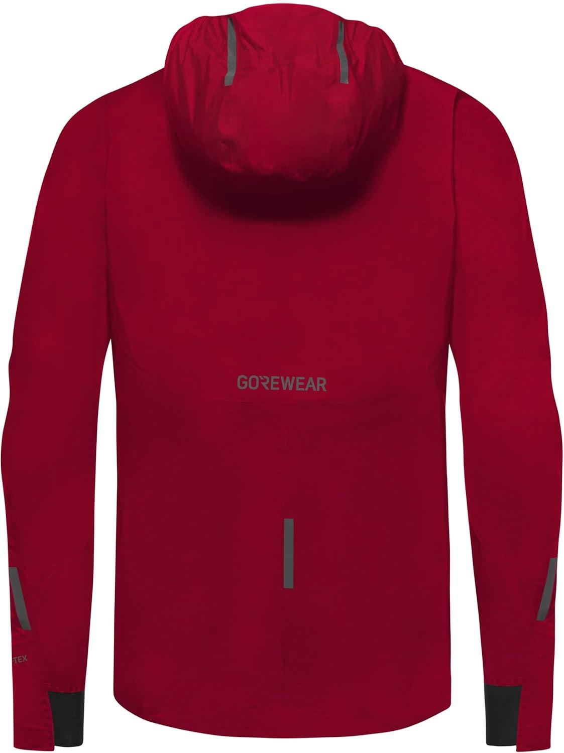 imageGOREWEAR Mens CONCURVE GTX Running Jacket Black MediumUtility Red