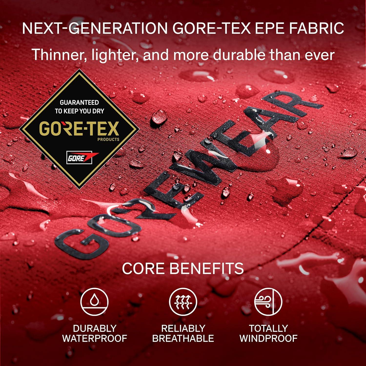 imageGOREWEAR Mens CONCURVE GTX Running Jacket Black MediumUtility Red