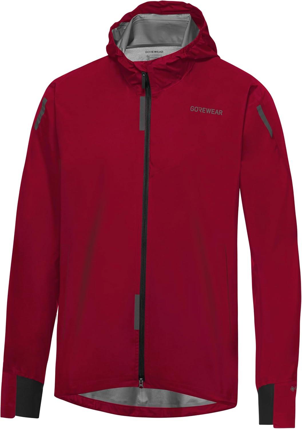 imageGOREWEAR Mens CONCURVE GTX Running Jacket Black MediumUtility Red