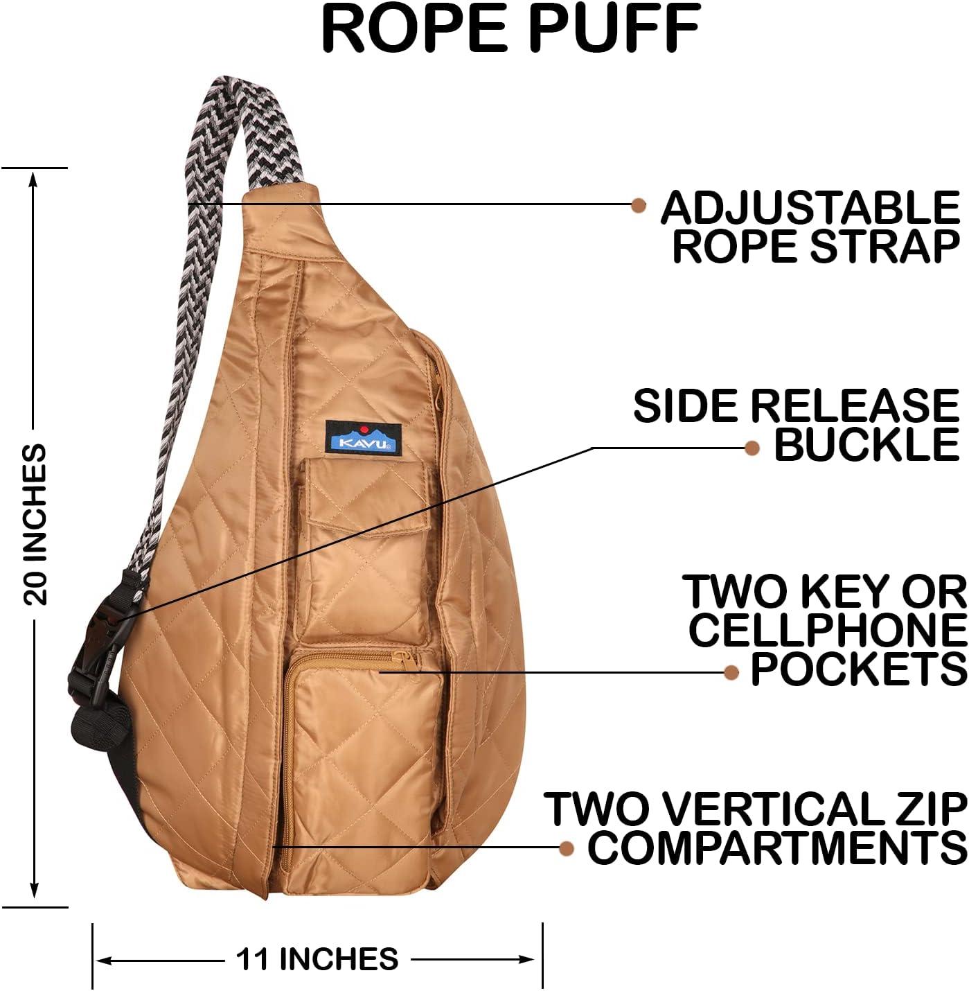 imageKAVU Original Rope Puff Diamond Quilted Mini Sling Pack TaupeTaupe