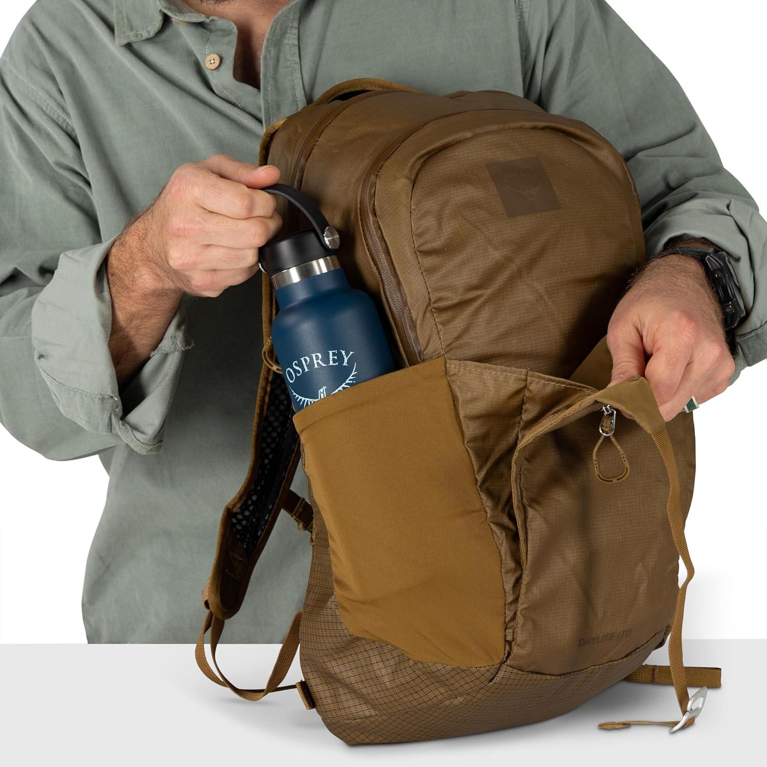 imageOsprey Daylite Plus Commuter Backpack Lightweight Everyday Pack with Laptop Sleeve and Water Bottle Pockets Ideal for Work School and Travel with Storage Smoky Desert PrintMagma BrownDaisy Printsevres Blue