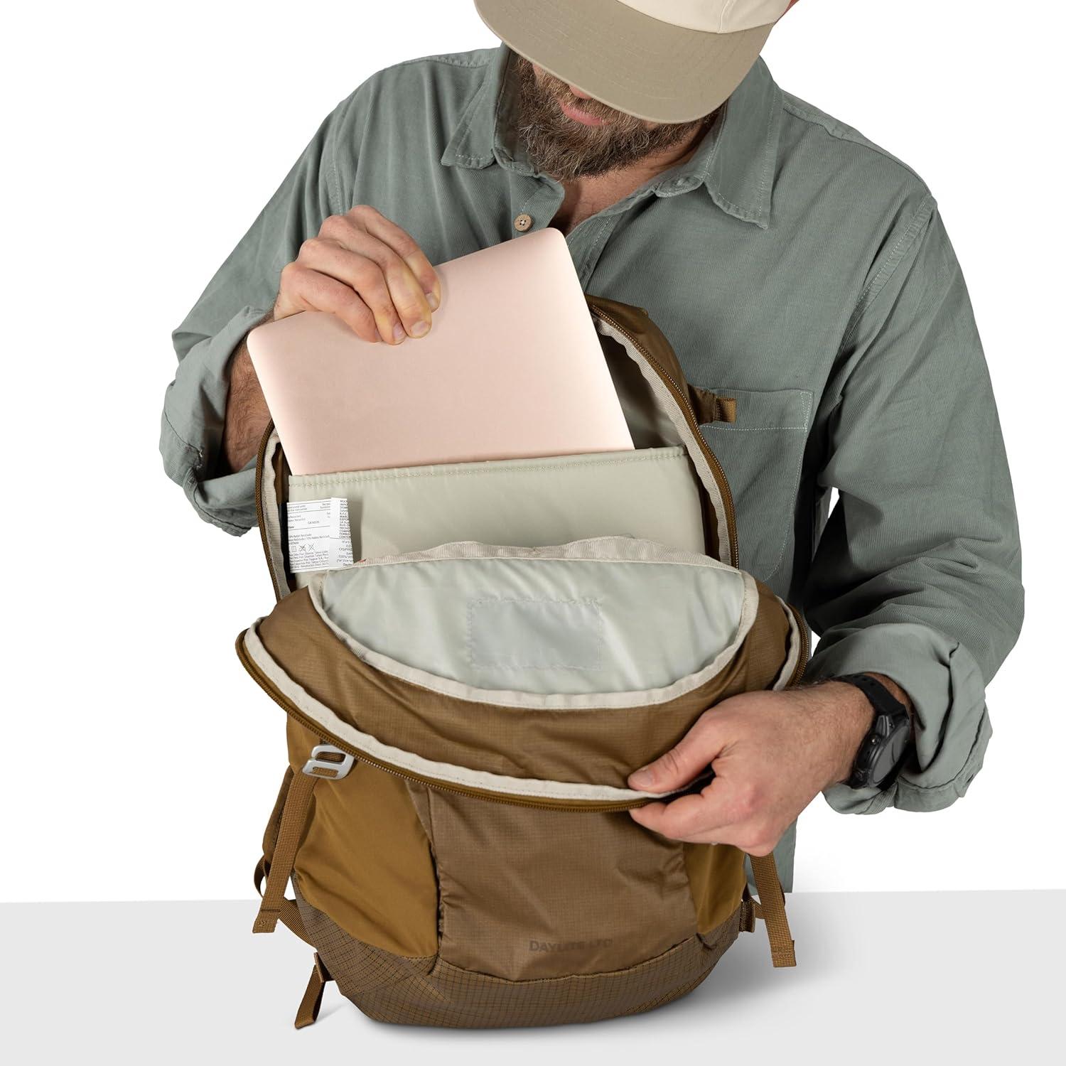 imageOsprey Daylite Plus Commuter Backpack Lightweight Everyday Pack with Laptop Sleeve and Water Bottle Pockets Ideal for Work School and Travel with Storage Smoky Desert PrintMagma BrownDaisy Printsevres Blue