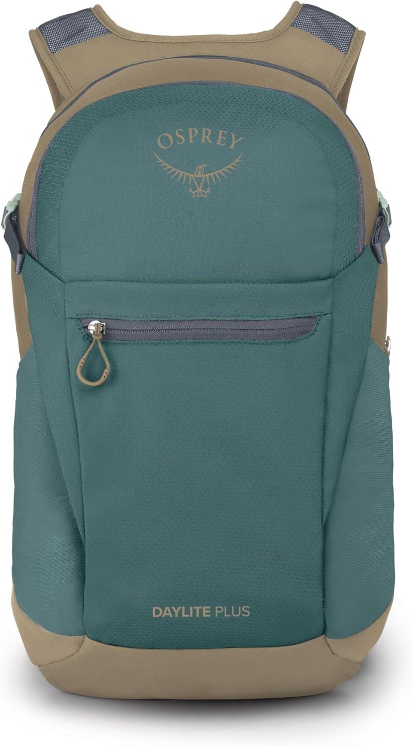 imageOsprey Daylite Plus Commuter Backpack Lightweight Everyday Pack with Laptop Sleeve and Water Bottle Pockets Ideal for Work School and Travel with Storage Smoky Desert PrintMagma BrownCascade BlueLatte Brown