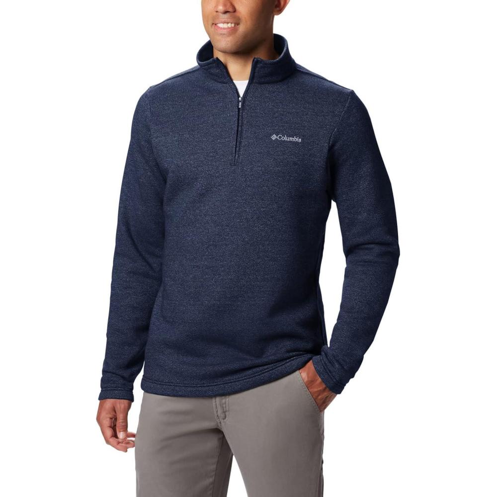 imageColumbia Mens Great Hart Mountain III Half ZipCollegiate Navy Heather