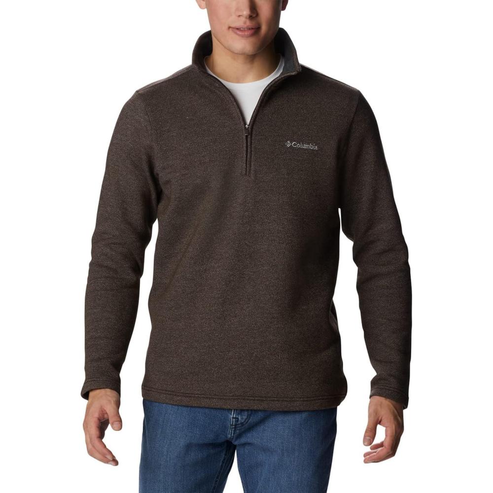 imageColumbia Mens Great Hart Mountain III Half ZipCordovan Heather