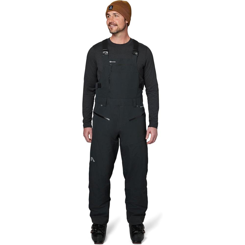 imageFlylow Mens Firebird Bib  Waterproof Breathable Ski ampamp Snowboard PantsBlackBlack