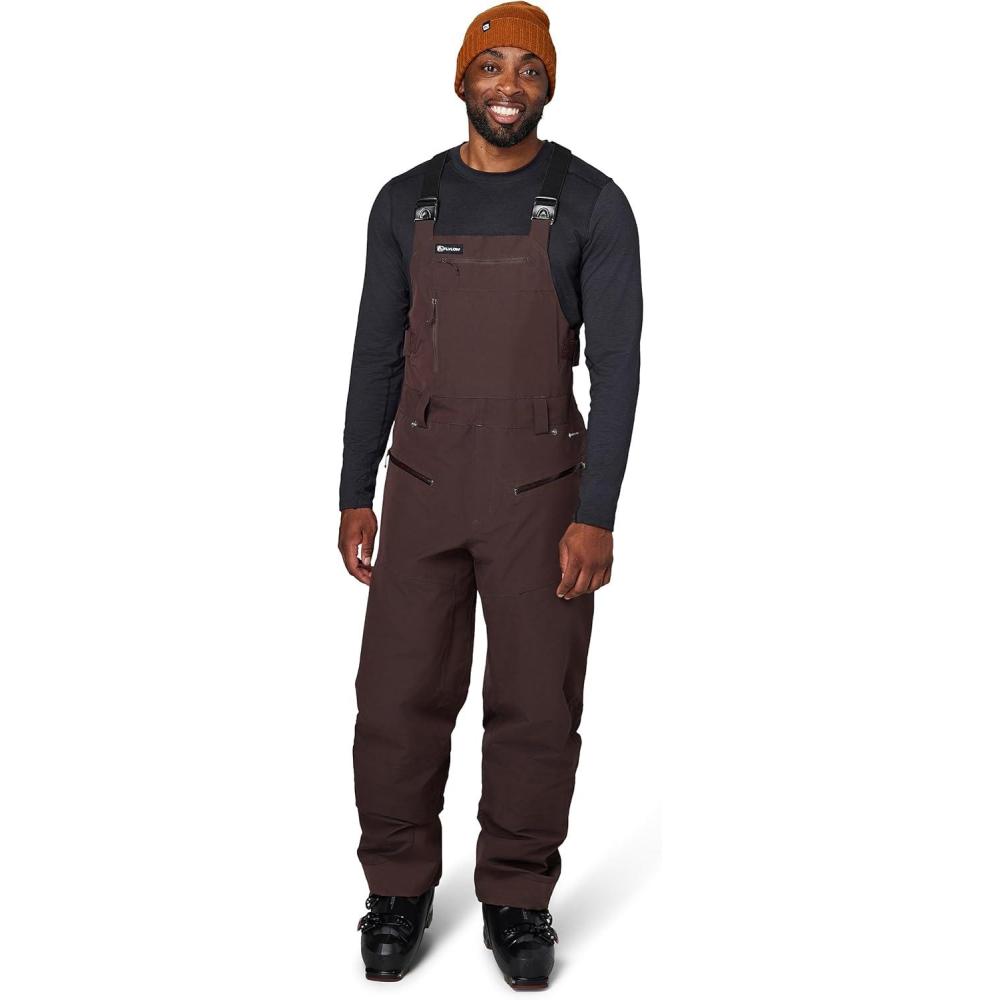 imageFlylow Mens Firebird Bib  Waterproof Breathable Ski ampamp Snowboard PantsTimber