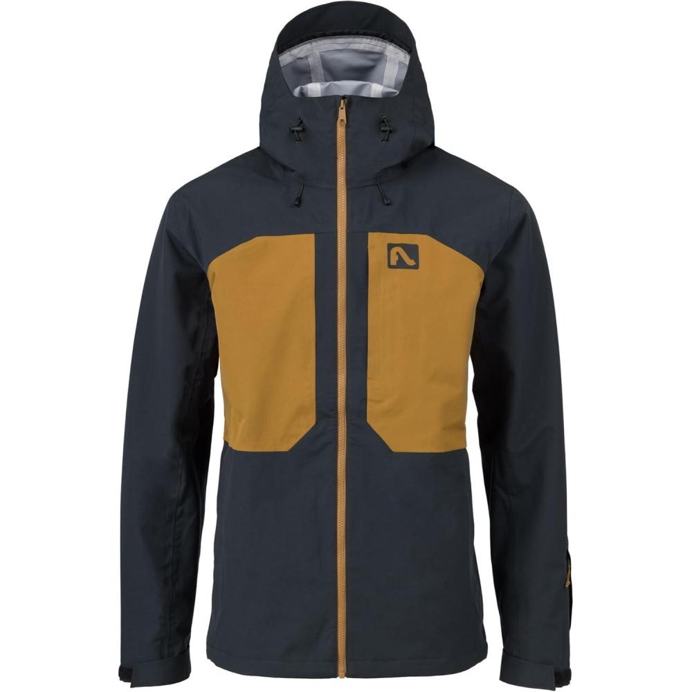 imageFlylow Mens Knight Jacket  Waterproof Breathable Ski ampamp Snowboard CoatBlackRye