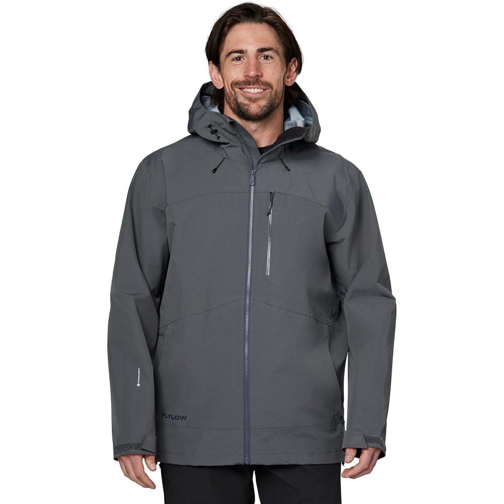 imageFlylow Mens Knight Jacket  Waterproof Breathable Ski ampamp Snowboard CoatShadow