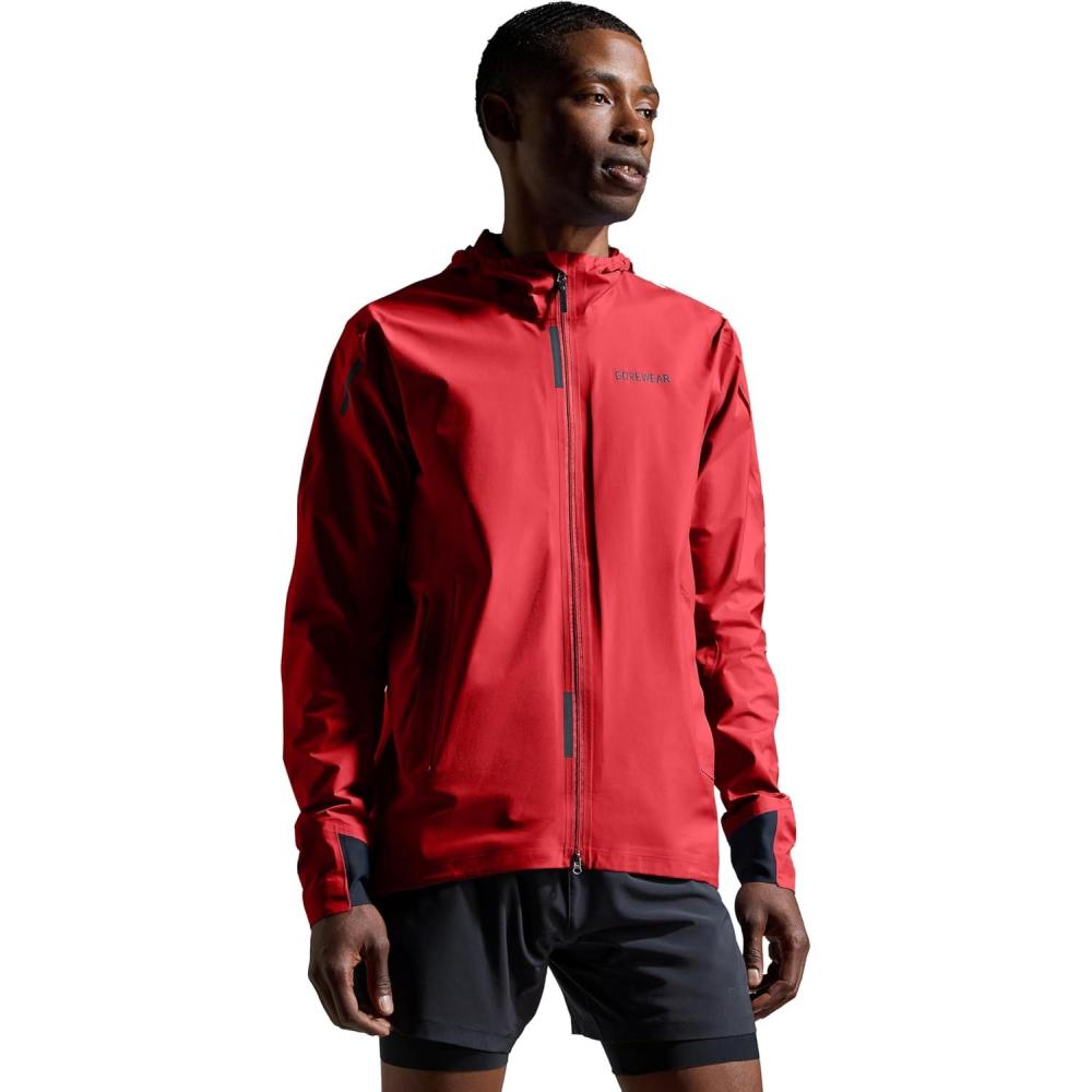 imageGOREWEAR Mens CONCURVE GTX Running Jacket  Black  MediumUtility Red