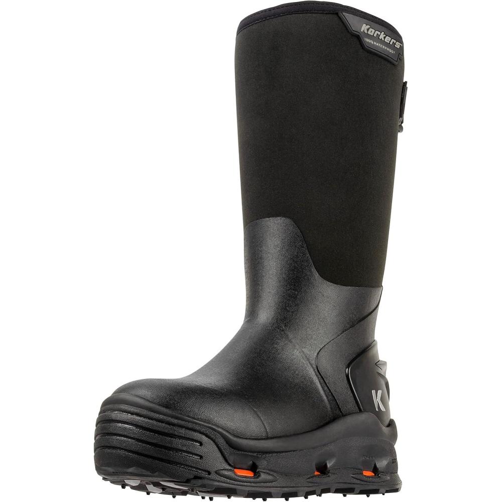imageKorkers Mens Neo Arctic Rubber Boots Includes Interchangeable All Terrain SoleBlack