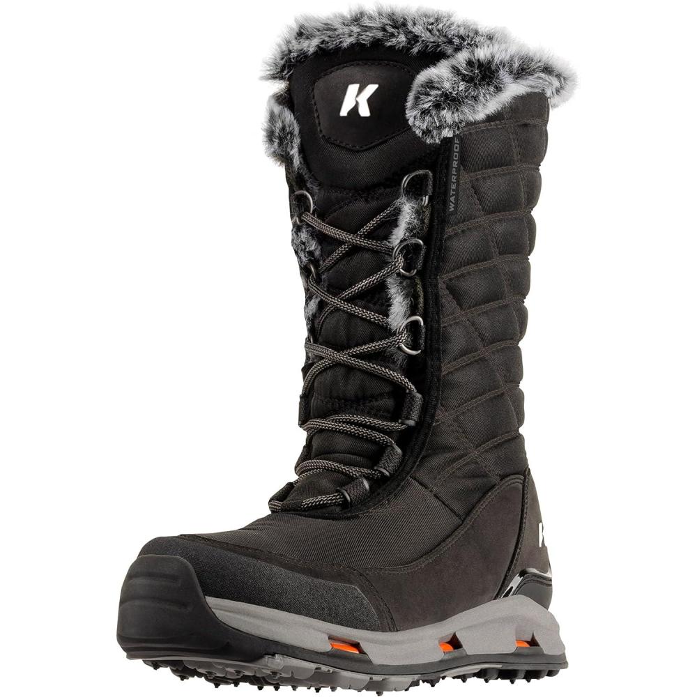 imageKorkers Womens South Lake Winter Boots Extra Cozy and Waterproof Includes Interchangeable TrailTrac SoleBlack
