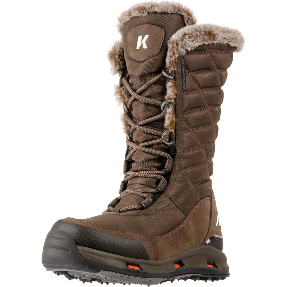 imageKorkers Womens South Lake Winter Boots  Extra Cozy and Waterproof  Includes Interchangeable TrailTrac SoleBrown