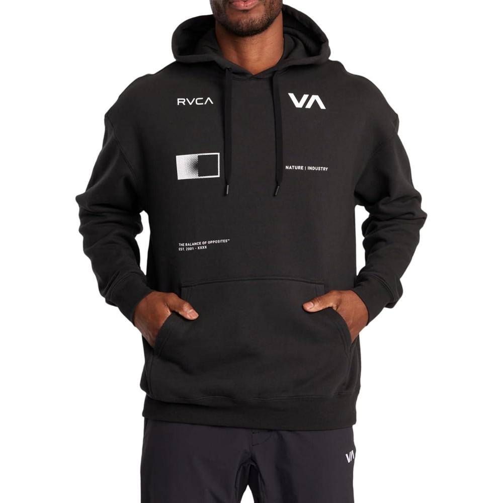 imageRVCA Mens Va Essential Pullover HoodieBlack Radiate