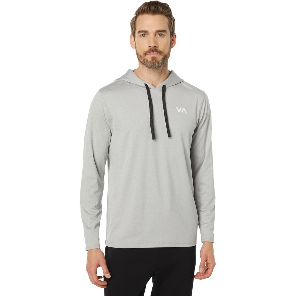imageRVCA Mens Va Essential Pullover HoodieCableLight Heather Grey