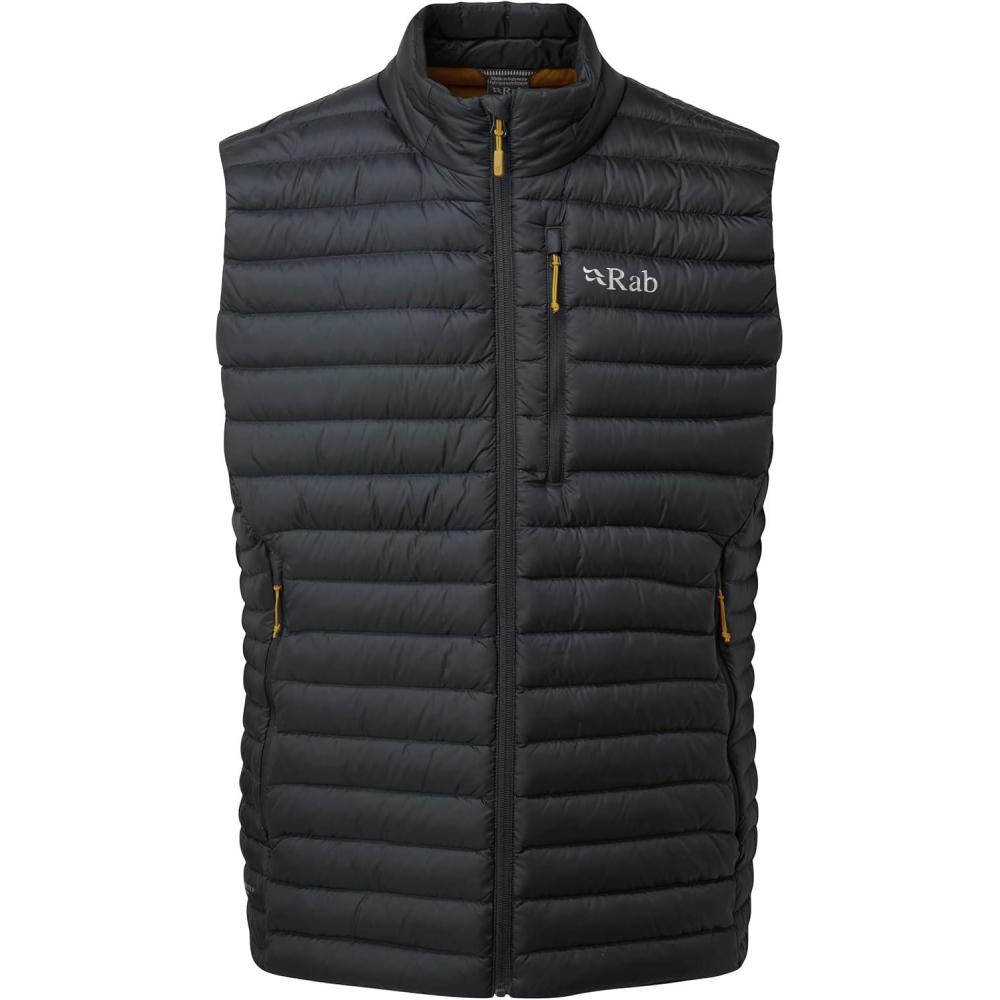 imageRab Mens Microlight Vest  700Fill Lightweight Down Gilet for Hiking ampamp SkiingBlack