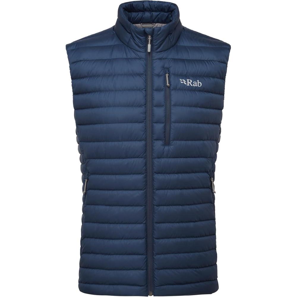 imageRab Mens Microlight Vest  700Fill Lightweight Down Gilet for Hiking ampamp SkiingTempest Blue