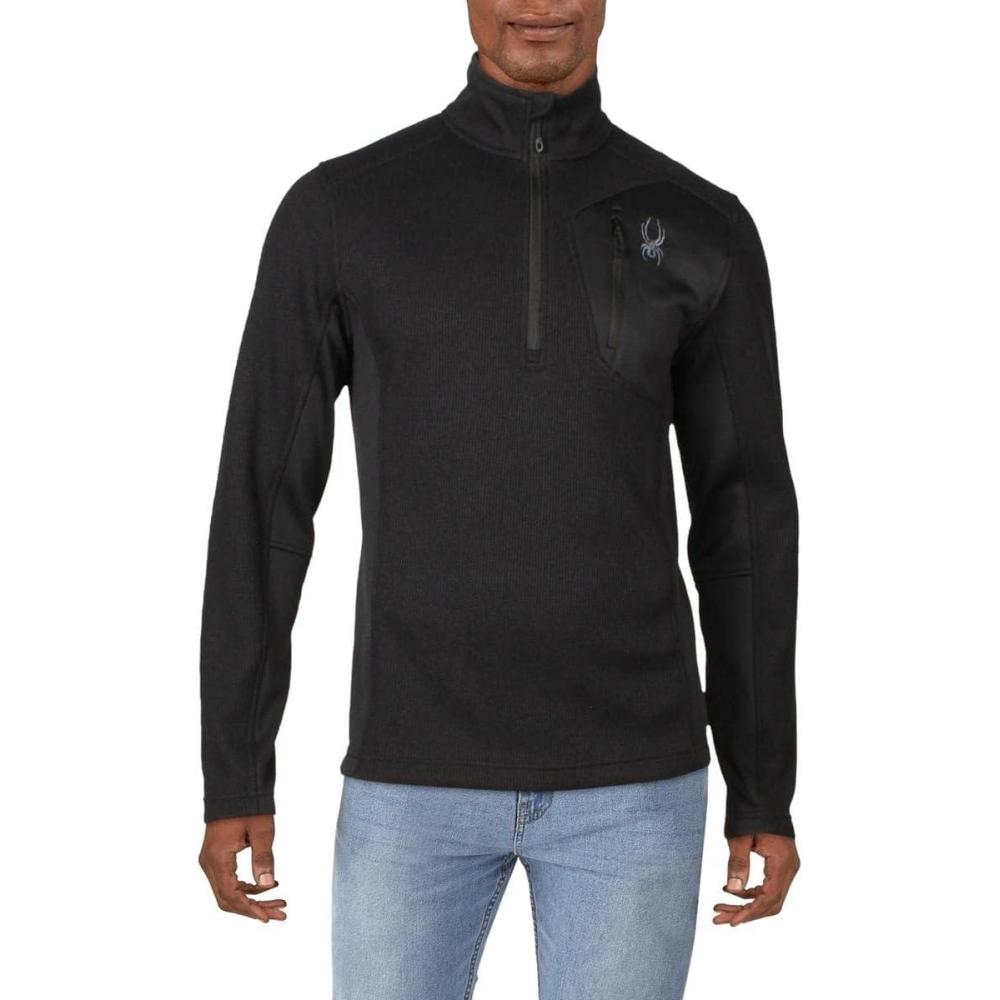 imageSpyder mens Bandit 12 Zip Fleece Ski Mid Layer Sweater JacketVolcano S22