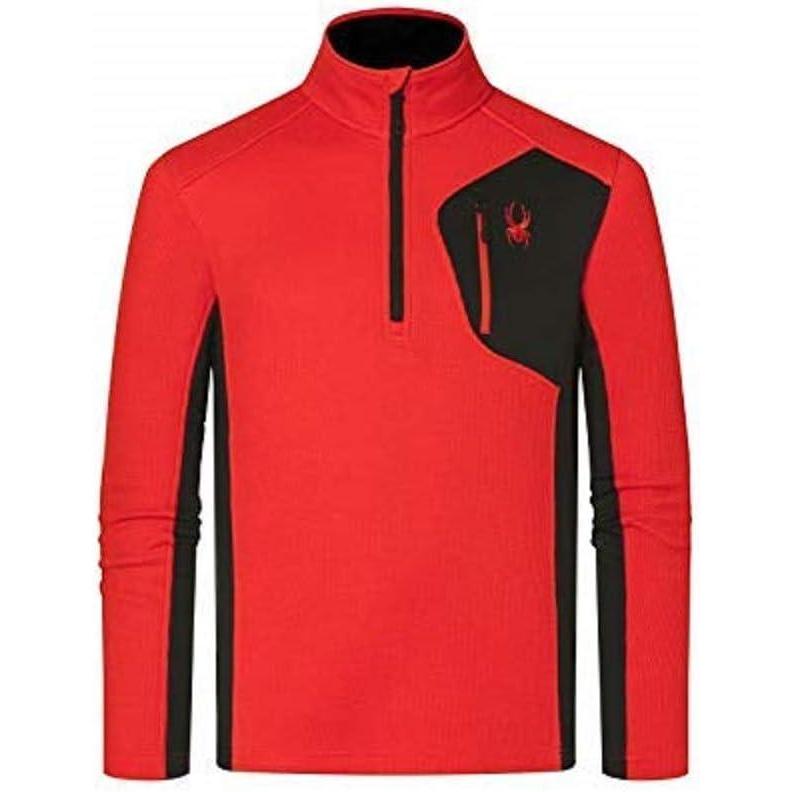 imageSpyder mens Bandit 12 Zip Fleece Ski Mid Layer Sweater JacketVolcano S23