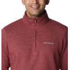 Columbia Men’s Great Hart Mountain III Half Zip(Red Jasper Heather)