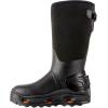 Korkers Men’s Neo Arctic Rubber Boots – Includes Interchangeable All Terrain Sole(Black)