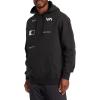RVCA Men’s Va Essential Pullover Hoodie(Black (Radiate))