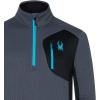 Spyder mens Bandit 1/2 Zip Fleece Ski Mid Layer Sweater Jacket(Ebony)