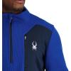 Spyder mens Bandit 1/2 Zip Fleece Ski Mid Layer Sweater Jacket(Electric Blue)
