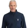 Spyder mens Bandit 1/2 Zip Fleece Ski Mid Layer Sweater Jacket(True Navy)