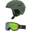 Giro Neo MIPS Ski Helmet – Snowboard Helmet for Men, Women & Youth((Combo) Matte Hedge Green – Trail Green Cloud Dust)