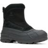 Kamik Champlain 3″ Men’s Waterproof Winter Boots Side Zipper Warm Insulated Suede Upper Non Slip Rubber Sole(Black)