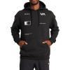 RVCA Men’s Va Essential Pullover Hoodie(Black (Radiate))