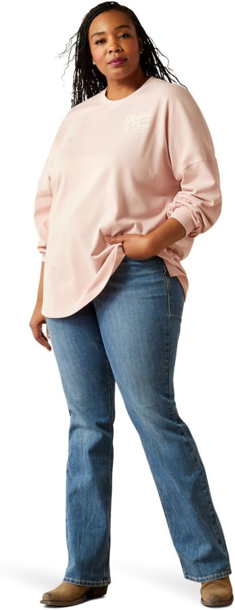 imageARIAT Womens Canvas Oversized TShirtPeachskin