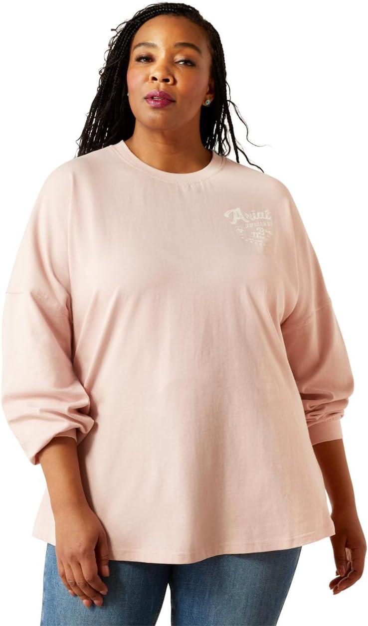 imageARIAT Womens Canvas Oversized TShirtPeachskin