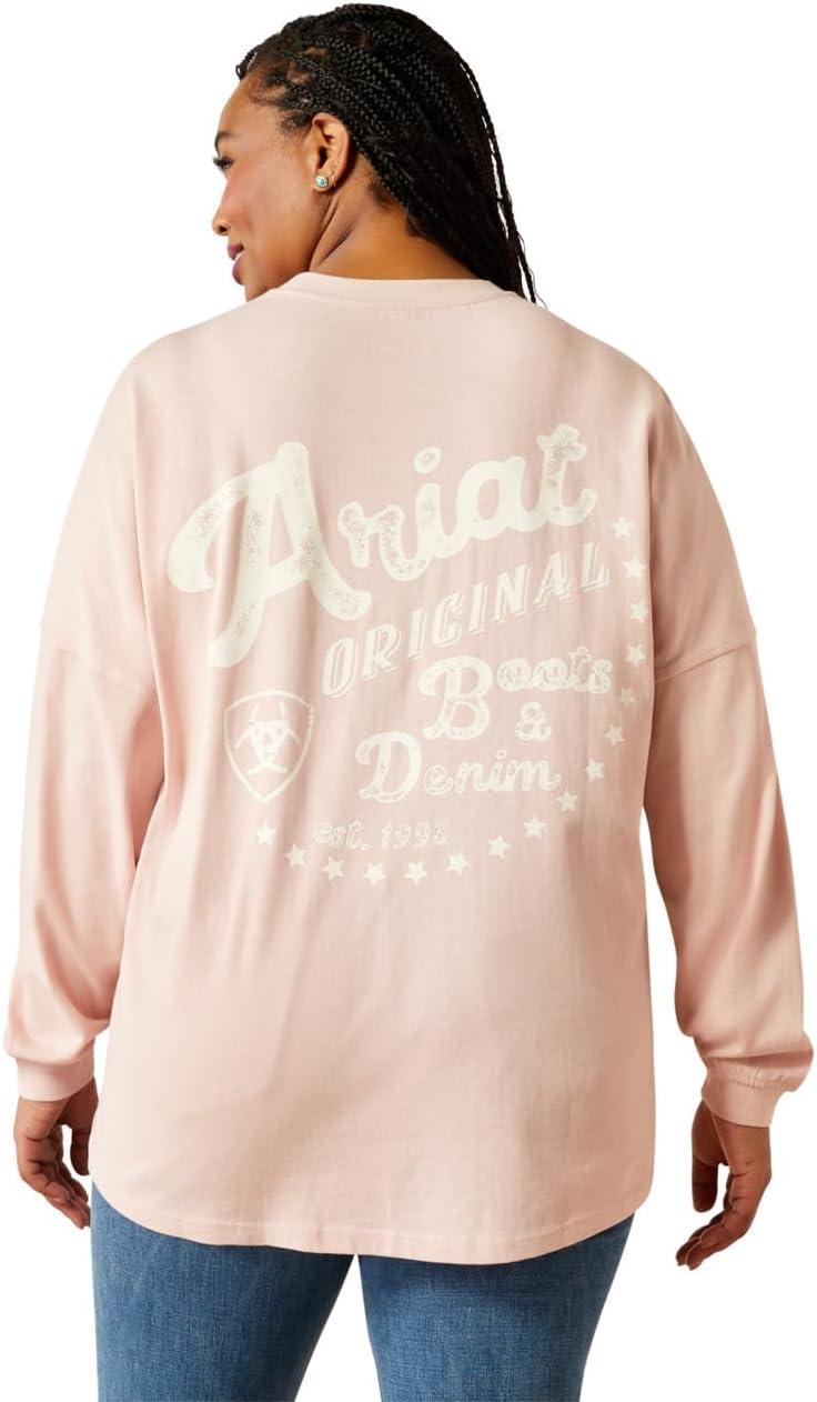 imageARIAT Womens Canvas Oversized TShirtPeachskin