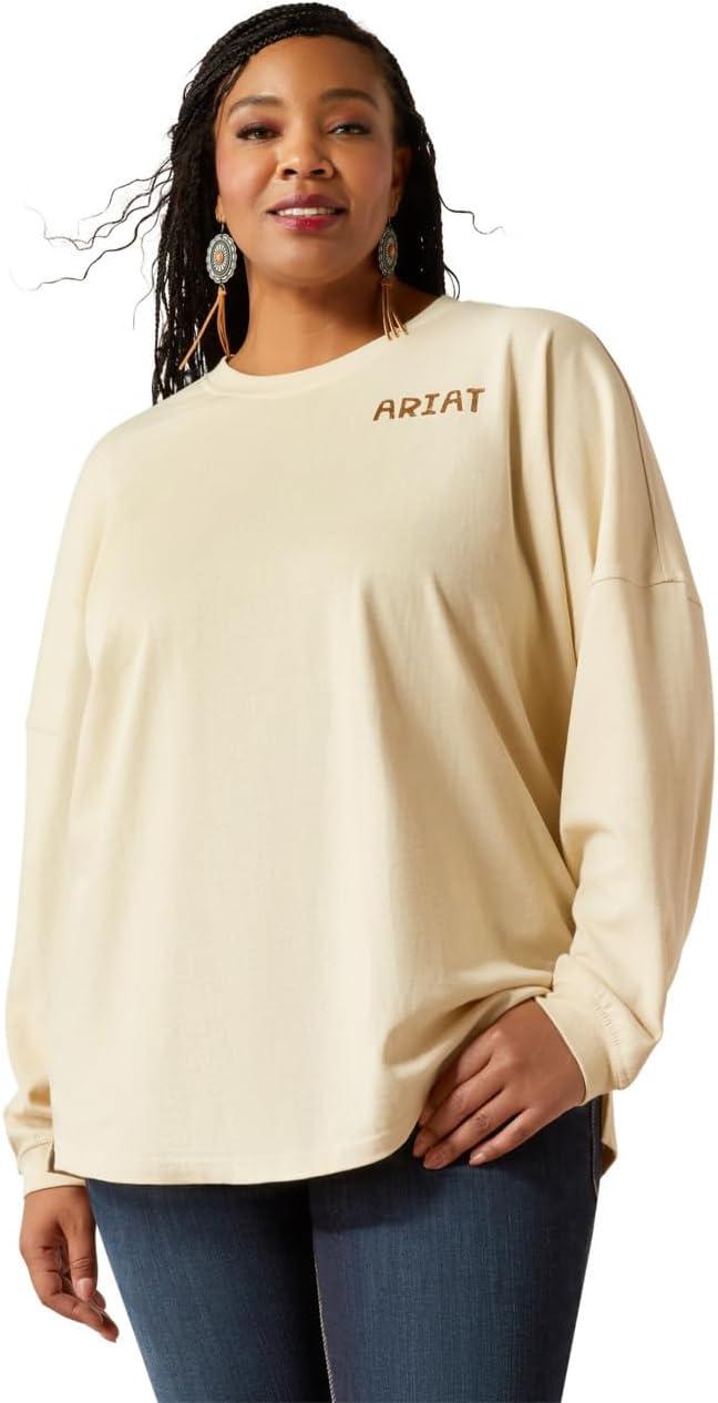 imageARIAT Womens Canvas Oversized TShirtSummer Sand