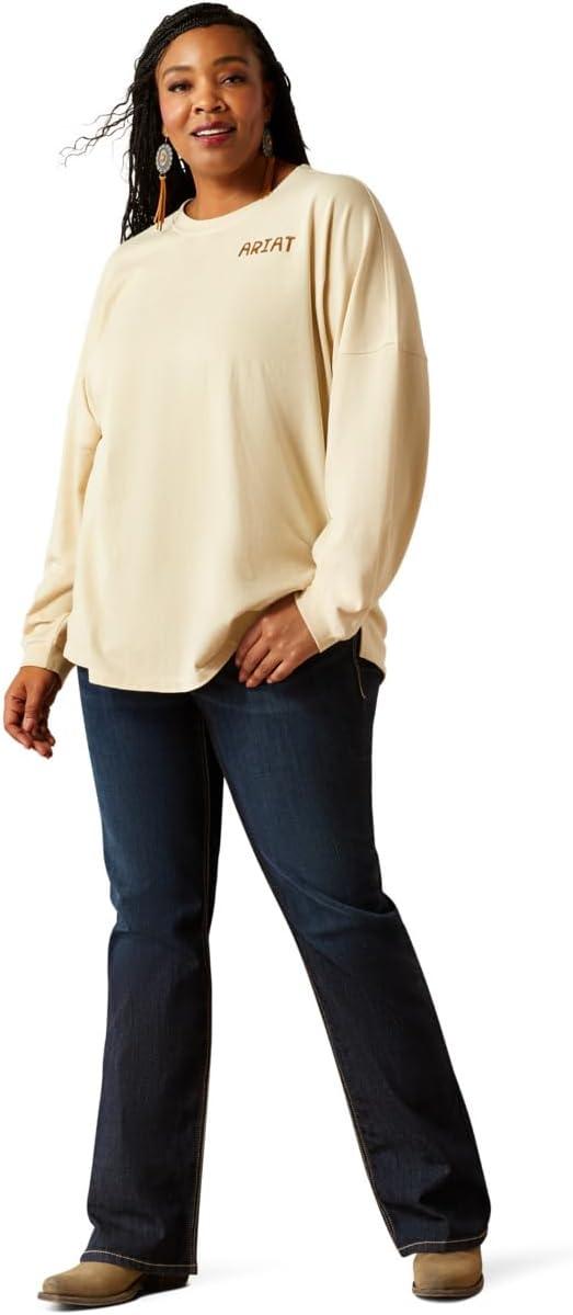 imageARIAT Womens Canvas Oversized TShirtSummer Sand