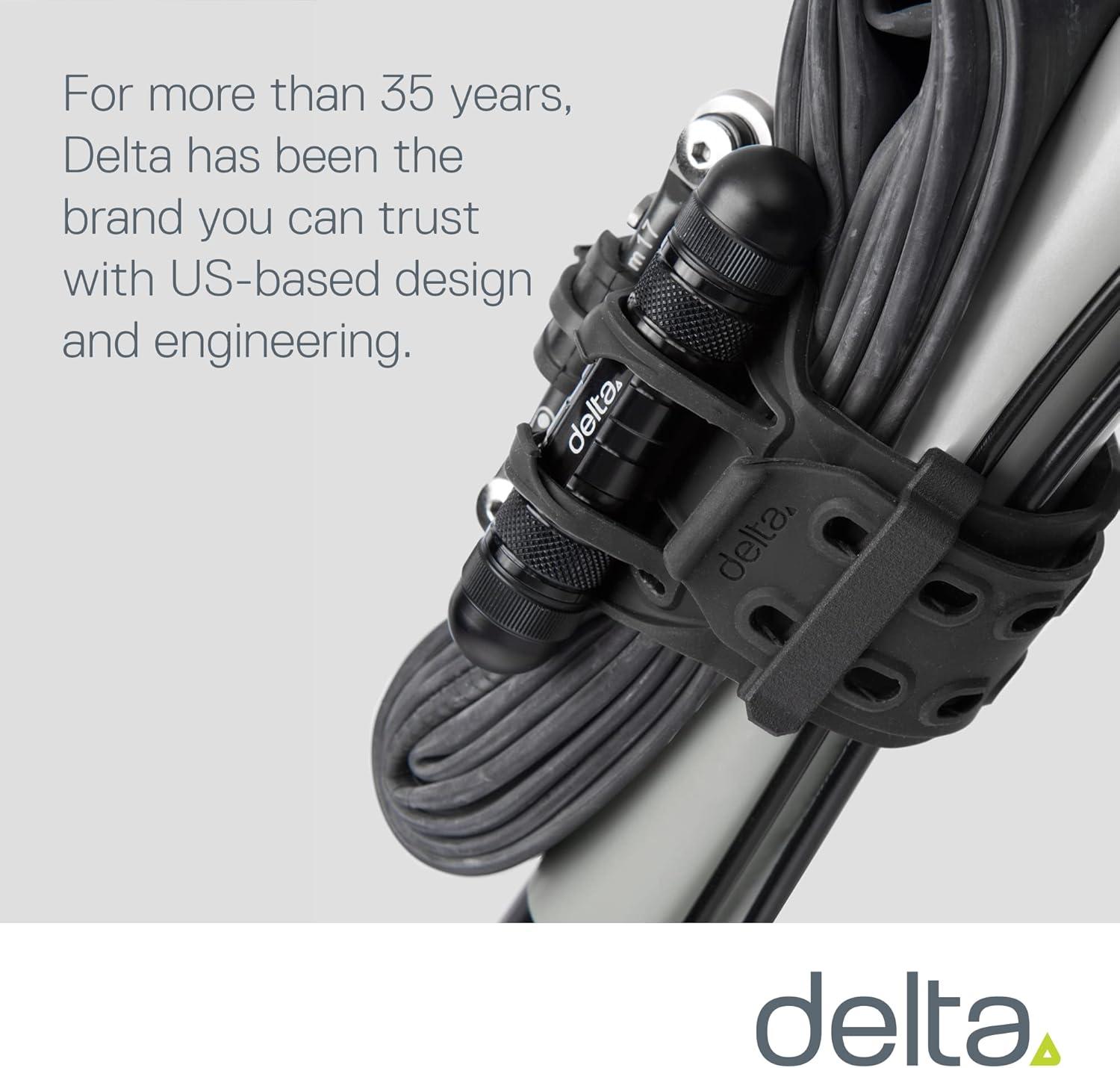 imageBike Frame Carrier Strap MTB with Tire Plugger Kit Stwap by Delta Cycle Mountain Bike Strap with Integrated Storage Loops for CO2 Inflator Tubes Bike Tool Kit and MoreStorage Repair Strap Black