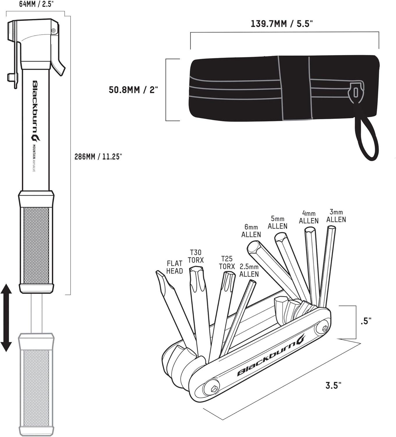 imageBlackburn Local Ride Bike Kit With MiniPump or CO2Black BBN
