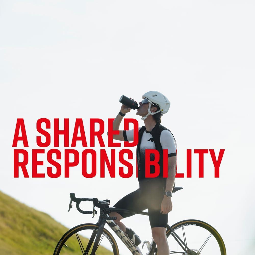 imageElite Jet Cycling Water Bottle 750ml Clear with Red Logo HighFlow Biodegradable BPAFreeBlack with Grey Logo